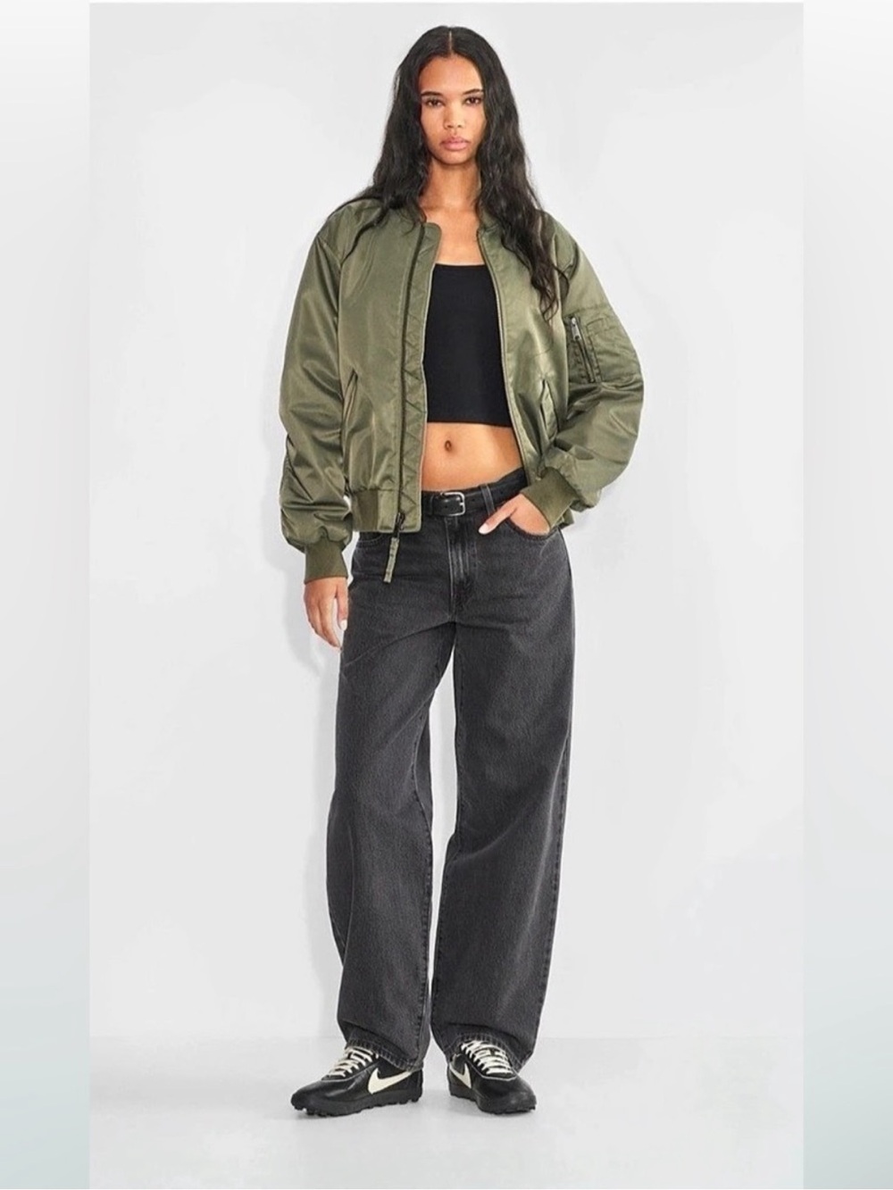 Levi’s Baggy Dad Jeans | Black Wash | High Rise | Relaxed Wide Leg Size 25